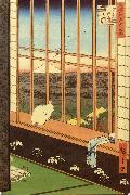 Hiroshige, Ando Cat at Window oil painting artist